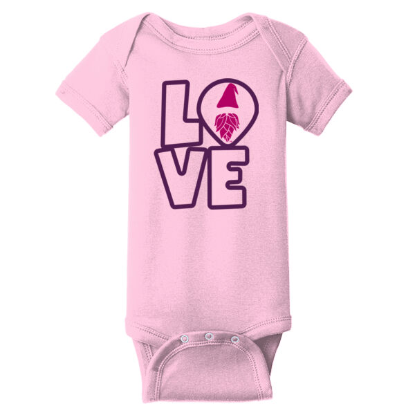 Printed GnomeTown Brewing Co. - Infant Short Sleeve Baby Rib Bodysuit Thumbnail