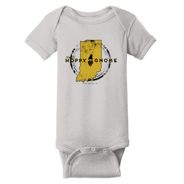 Printed GnomeTown Brewing Co. - Infant Short Sleeve Baby Rib Bodysuit Thumbnail